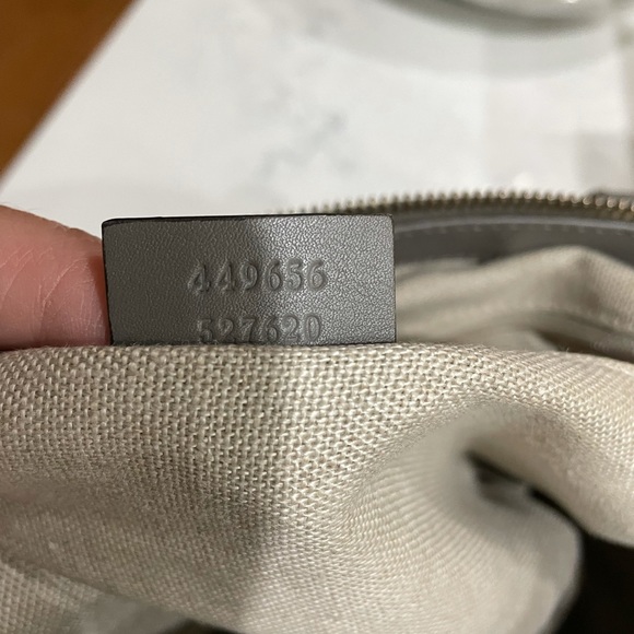 Gucci Guccissima gray leather tote bag with strap 449656 - Picture 11 of 16